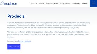 Products - Nephron Pharmaceuticals