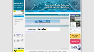 Neptun and Moodle - Corvinus