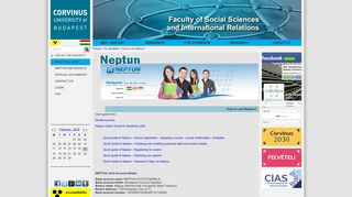 How to use Neptun? - Corvinus Egyetem