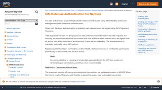 IAM Database Authentication for Neptune - Amazon Neptune