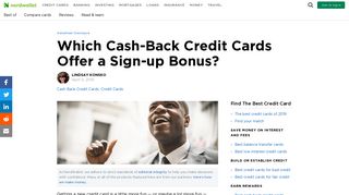 Which Cash-Back Credit Cards Offer a Sign-up Bonus? - NerdWallet