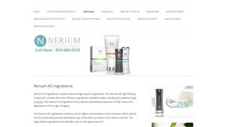Nerium AD Ingredients | Nerium International Skin Care Products