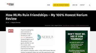 How MLMs Ruin Friendships - My 100% Honest Nerium Review