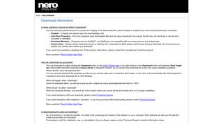 Nero, Inc. Online Store - Download Information - Digital River