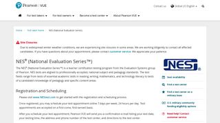 National Evaluation Series (NES) :: Pearson VUE