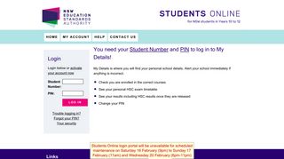 NSW Students Online - Year 12 :: Login
