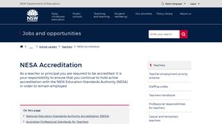 NESA Accreditation | About us - NSW DoE