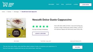 Nescafé Dolce Gusto Cappuccino Reviews | Home Tester Club