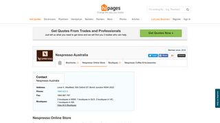 Nespresso Online Store - Nespresso Australia - Hipages