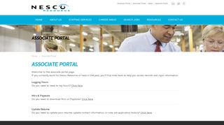 Associate Portal | Careers at Nesco Resource