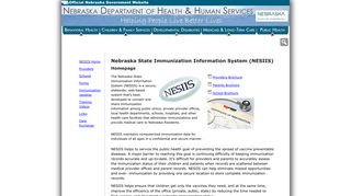 NESIIS - Nebraska Department of Health and Human Services