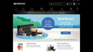 Nespresso South Africa: Coffee Machines, Capsules & Accessories