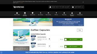 Buy Coffee Pods & Coffee Capsules | Nespresso NZ