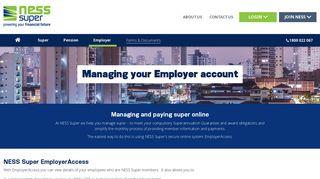 NESS Super | Employer - Manage Your Account
