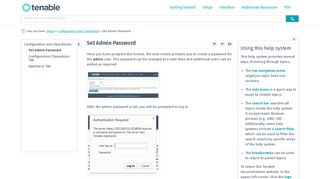 Set Admin Password (Appliance) - Nessus Documentation - Tenable