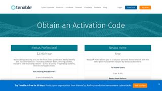 Obtain an Activation Code | Tenable®