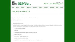 Rushbury CE Primary School » NESSY SPELLING COMPETITION