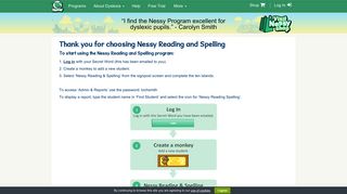 Thank you for choosing Nessy Reading and Spelling - Nessy UK