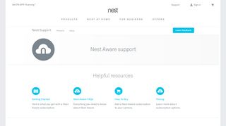 Nest Aware support | Nest