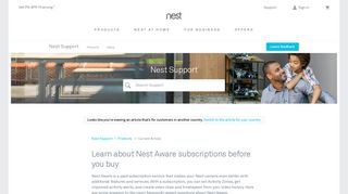 Learn about Nest Aware subscriptions before you buy