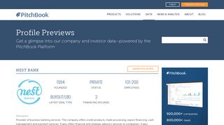 Nest Bank Company Profile: Funding & Investors | PitchBook