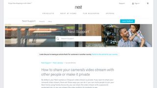 How to share your camera's video stream with other people or ... - Nest