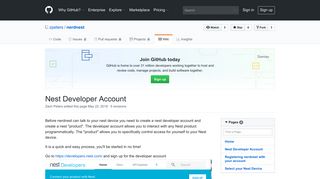 Nest Developer Account · zpeters/nerdnest Wiki · GitHub
