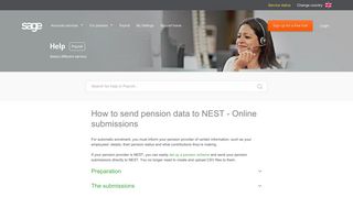 How to send pension data to NEST - Online submissions - Sage