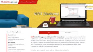 NEST (Students) – Information Technology Division - Montclair State ...