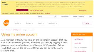 Using my Online Account | NEST Pension