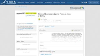 NESTA Certification - National Exercise & Sports Trainers Assn ...
