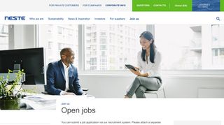 Open jobs | Neste