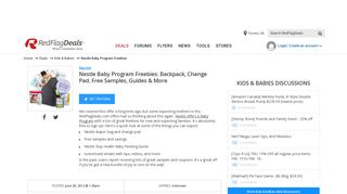 Nestle Baby Program Freebies: Backpack, Change Pad, Free ...