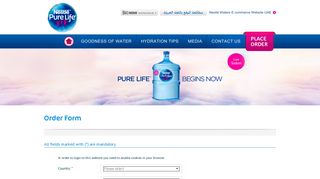 PURE LIFE® | Place Order | Drinking water | Nestlé Family Middle East