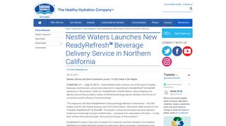 Nestlé Waters Launches New ReadyRefresh   Beverage Delivery ...