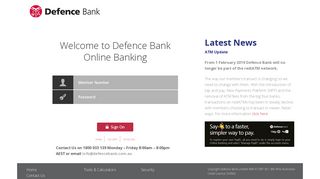 Login - Defence Bank