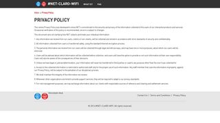 privacy policy - #NET-CLARO-WIFI