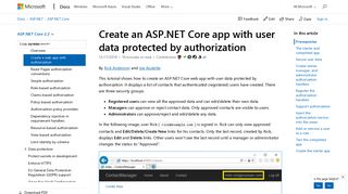 Create an ASP.NET Core app with user data protected by ...
