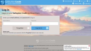 Log in to your online dashboard here - SafetyNet Credit
