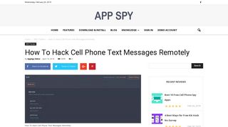 How To Hack Cell Phone Text Messages Remotely - AppSpy