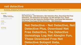 Net Detective - Net Detective, Net Detective Plus, Download Net Free ...