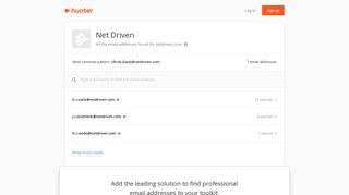 Net Driven - email addresses & email format • Hunter - Hunter.io