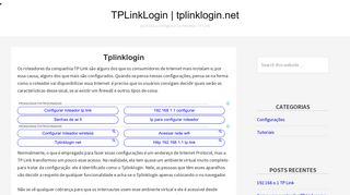 Tplinklogin net | veja como configurar, mudar senha e login WiFi