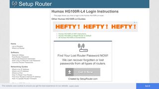 How to Login to the Humax HG100R-L4 - SetupRouter