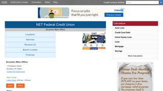 NET Federal Credit Union - Scranton, PA - Credit Unions Online