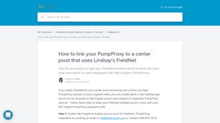 How to link your PumpProxy to a center pivot that uses Lindsay's ...