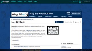 Net Kritterz | Diary of a Wimpy Kid Wiki | FANDOM powered by Wikia