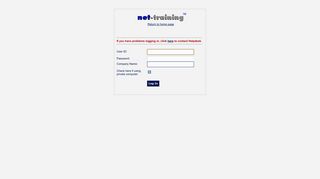 Net-Training(TM) Administrator Login Page - Net-Inspect