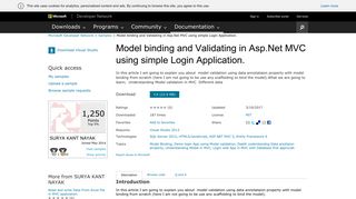 Model binding and Validating in Asp.Net MVC using simple Login ...