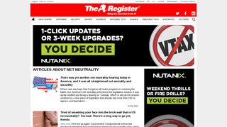 net neutrality • Page 1 • Tag • The Register